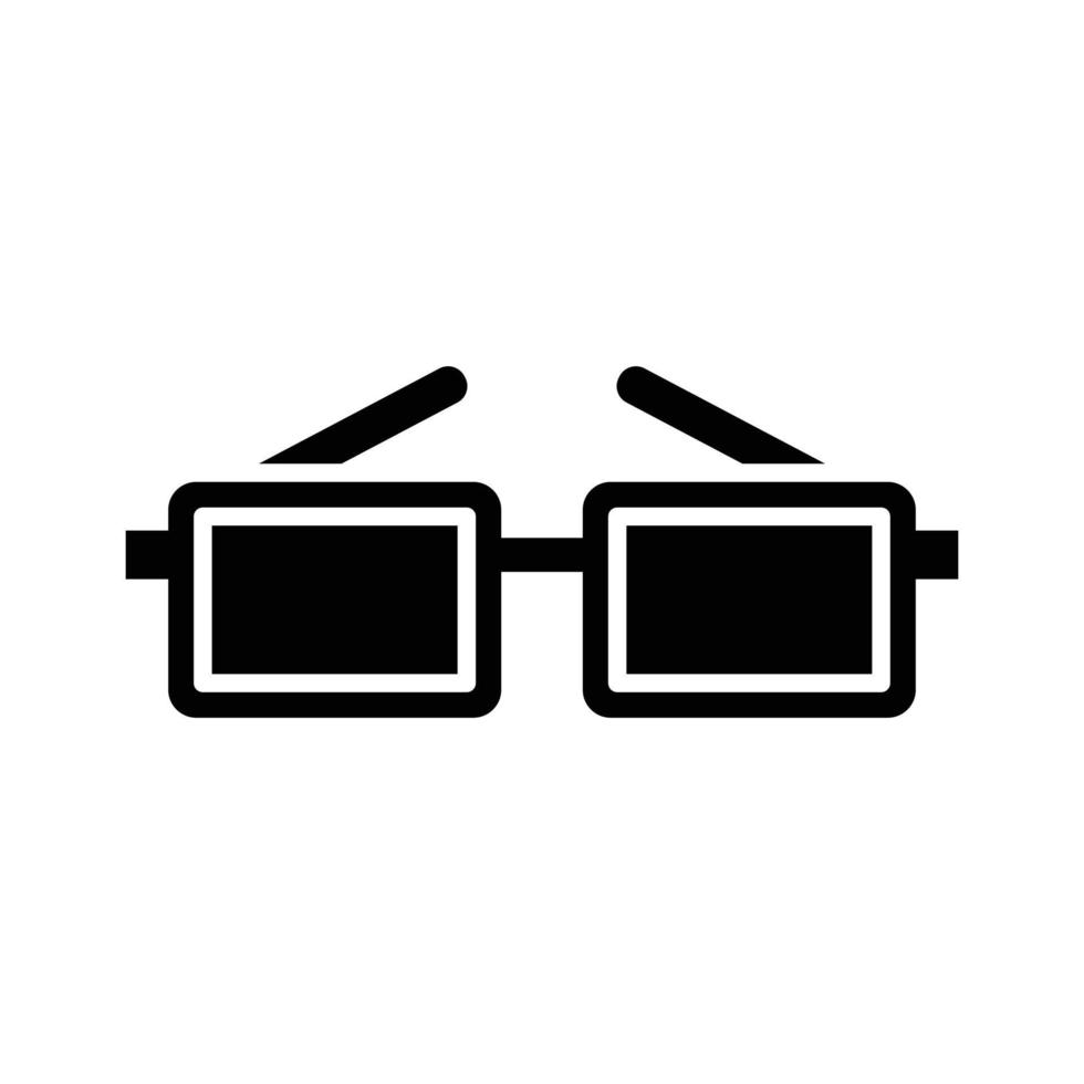 Cinema Glasses Glyph Icon vector