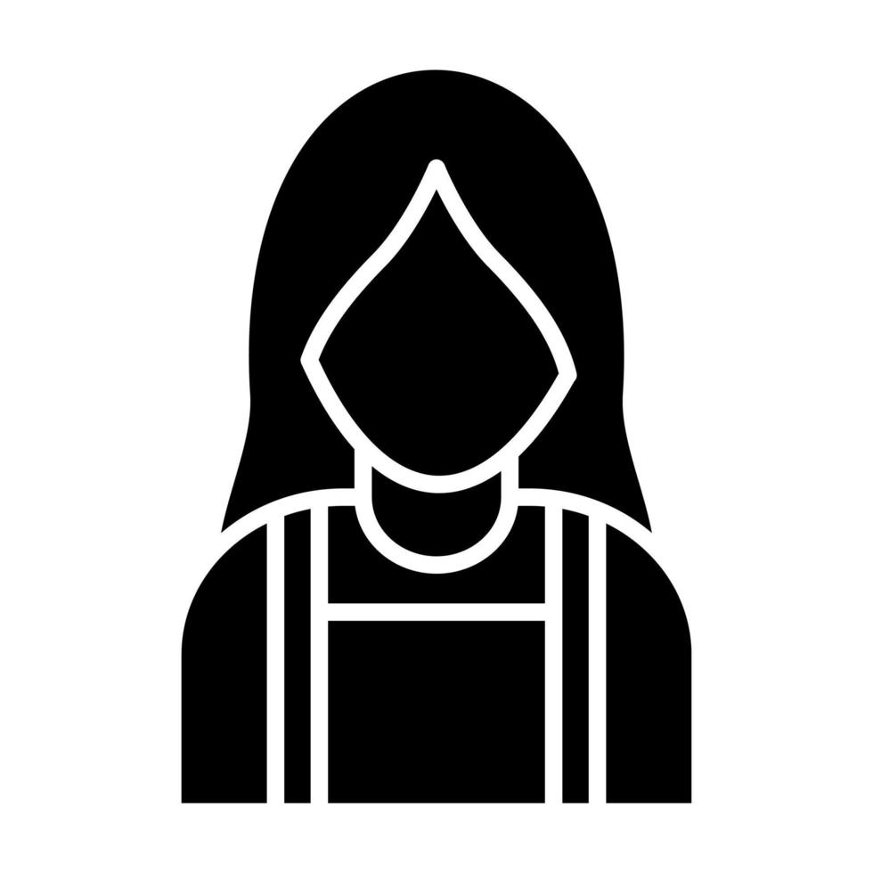 Maid Glyph Icon vector