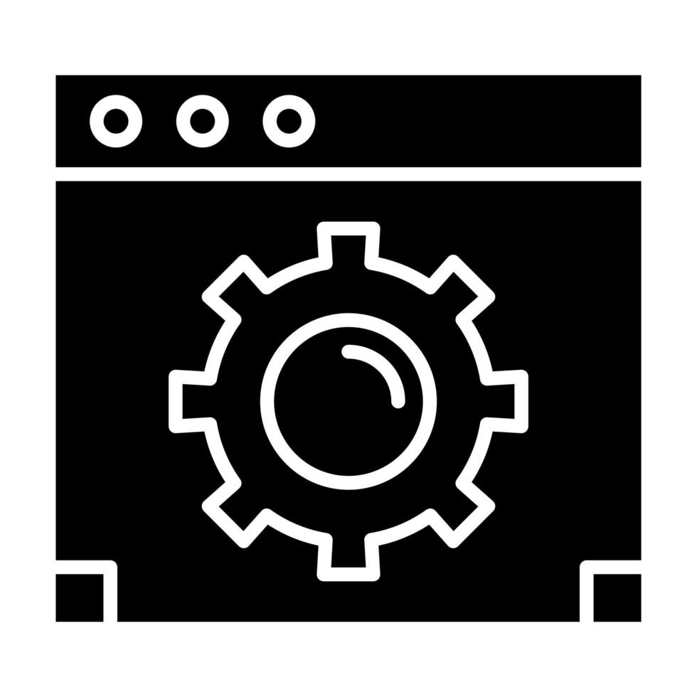 Web Optimization Glyph Icon vector