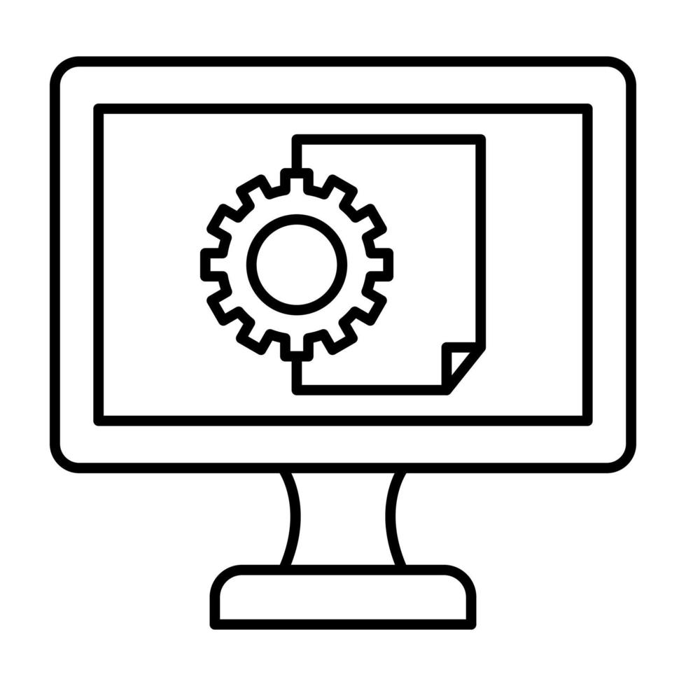 Data Management Line Icon vector