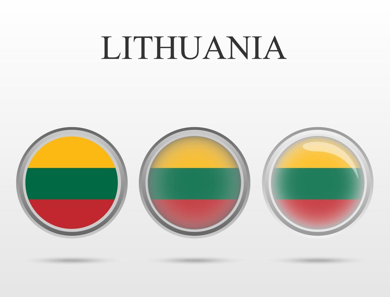 Flag of Lithuania in the form of a circle vector