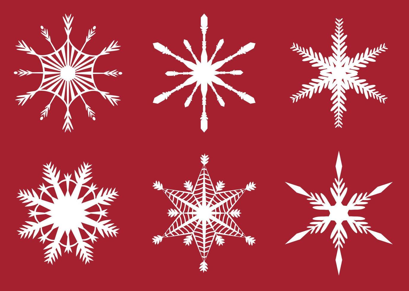 Collection of abstract simple snowflakes with gradient. Christmas decor vector