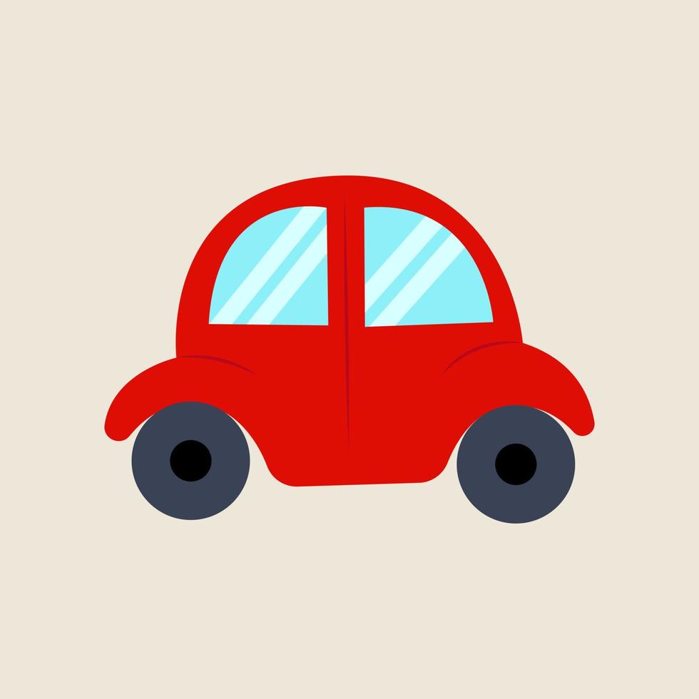 coche retro rojo. ilustración vectorial en estilo plano vector