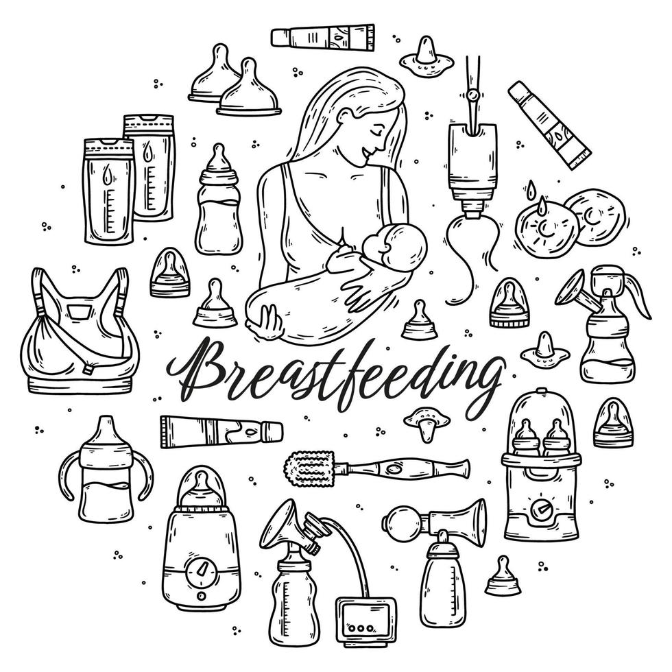 Female breast doodle icon Royalty Free Vector Image