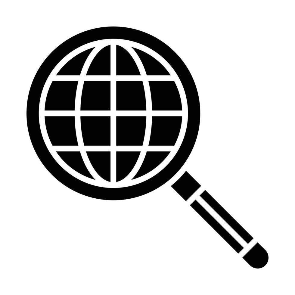 Global Search Glyph Icon vector