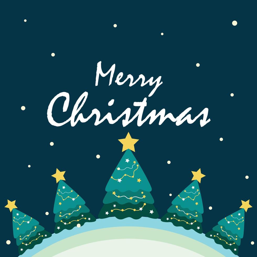 Merry Christmas banner and christmas cartoon illustration. Banner vector illustration for background, greeting card, postcard and sales banner.