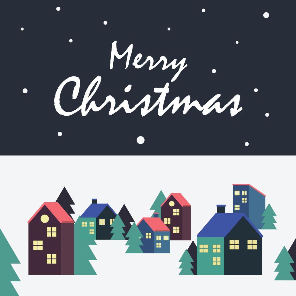 Merry Christmas banner and christmas cartoon illustration. Banner vector illustration for background, greeting card, postcard and sales banner.