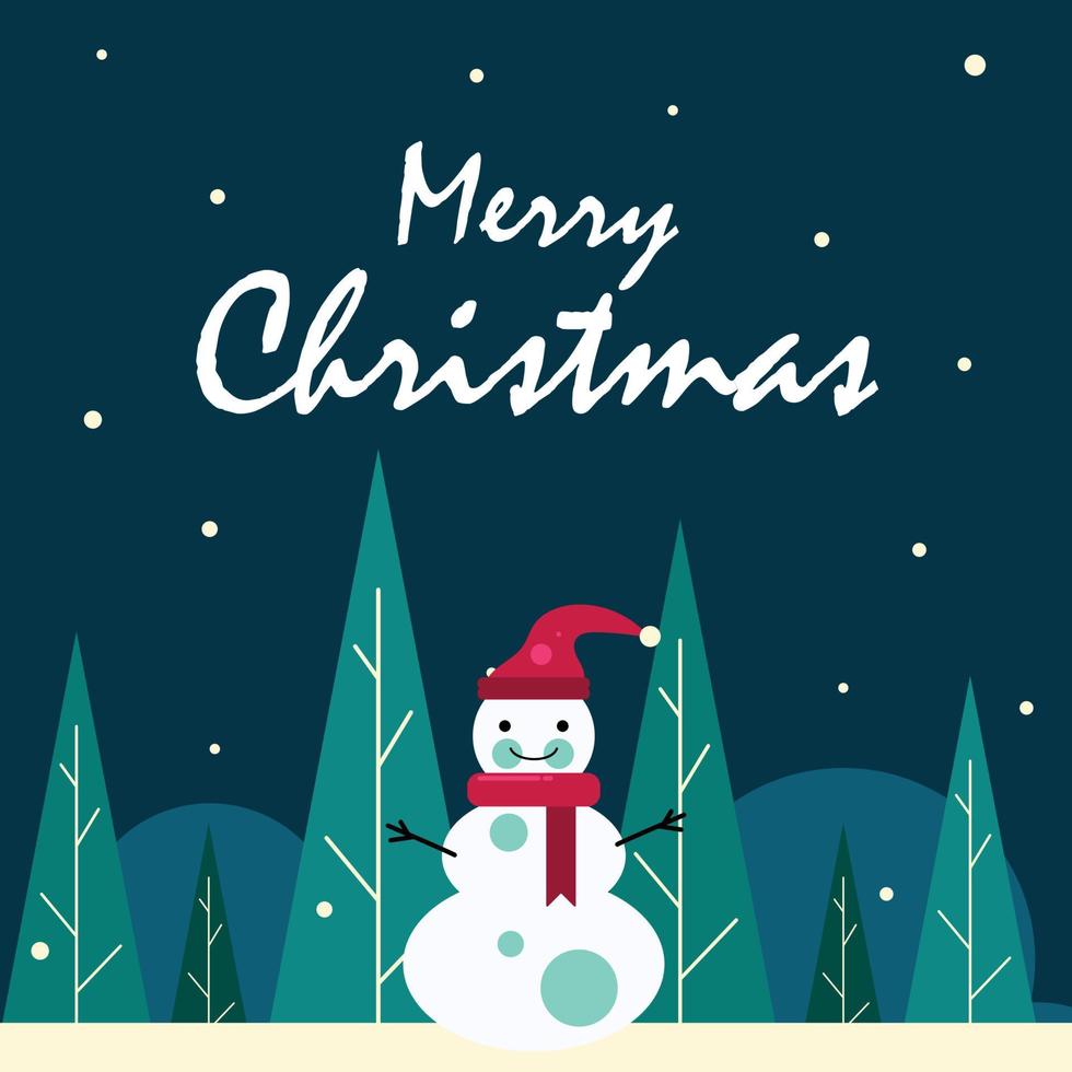 Merry Christmas banner and christmas cartoon illustration. Banner vector illustration for background, greeting card, postcard and sales banner.