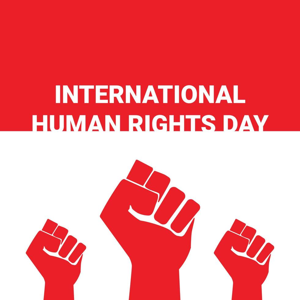 Human Rights Day. December 10. Holiday concept. Template for background, banner, card, and poster. vector