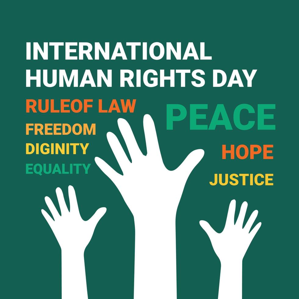 Human Rights Day. December 10. Holiday concept. Template for background, banner, card, and poster. vector