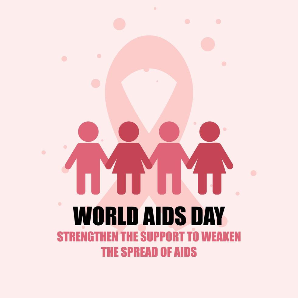 World Aids Day concept. Aids Awareness. Holiday concept. Template for background, banner, card, and poster. vector