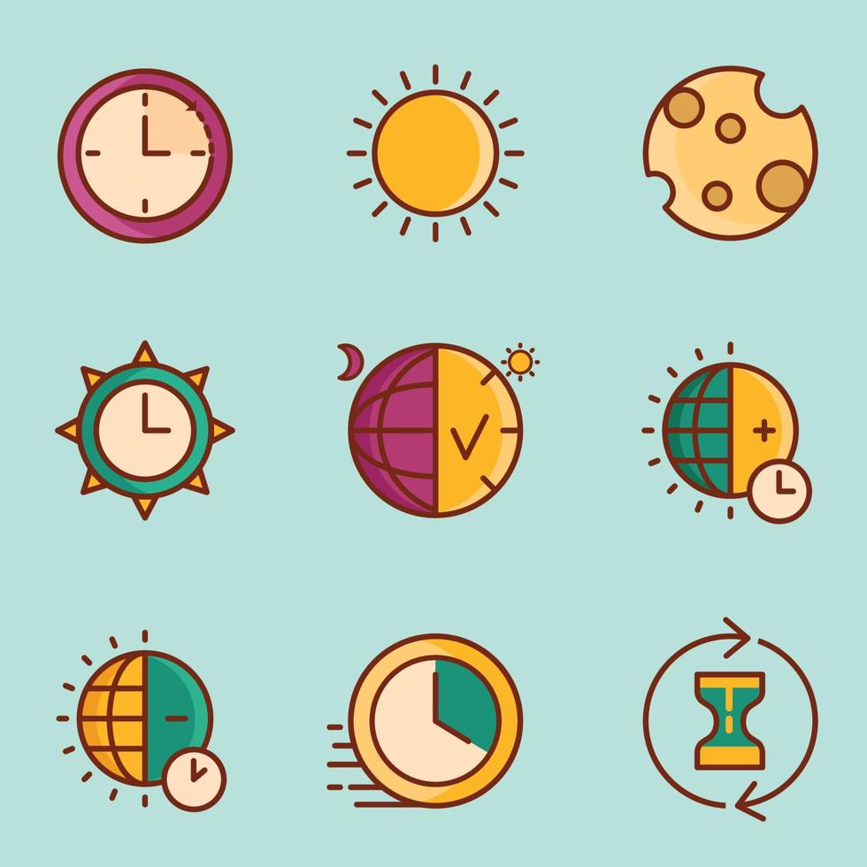 icono de horario de verano vector