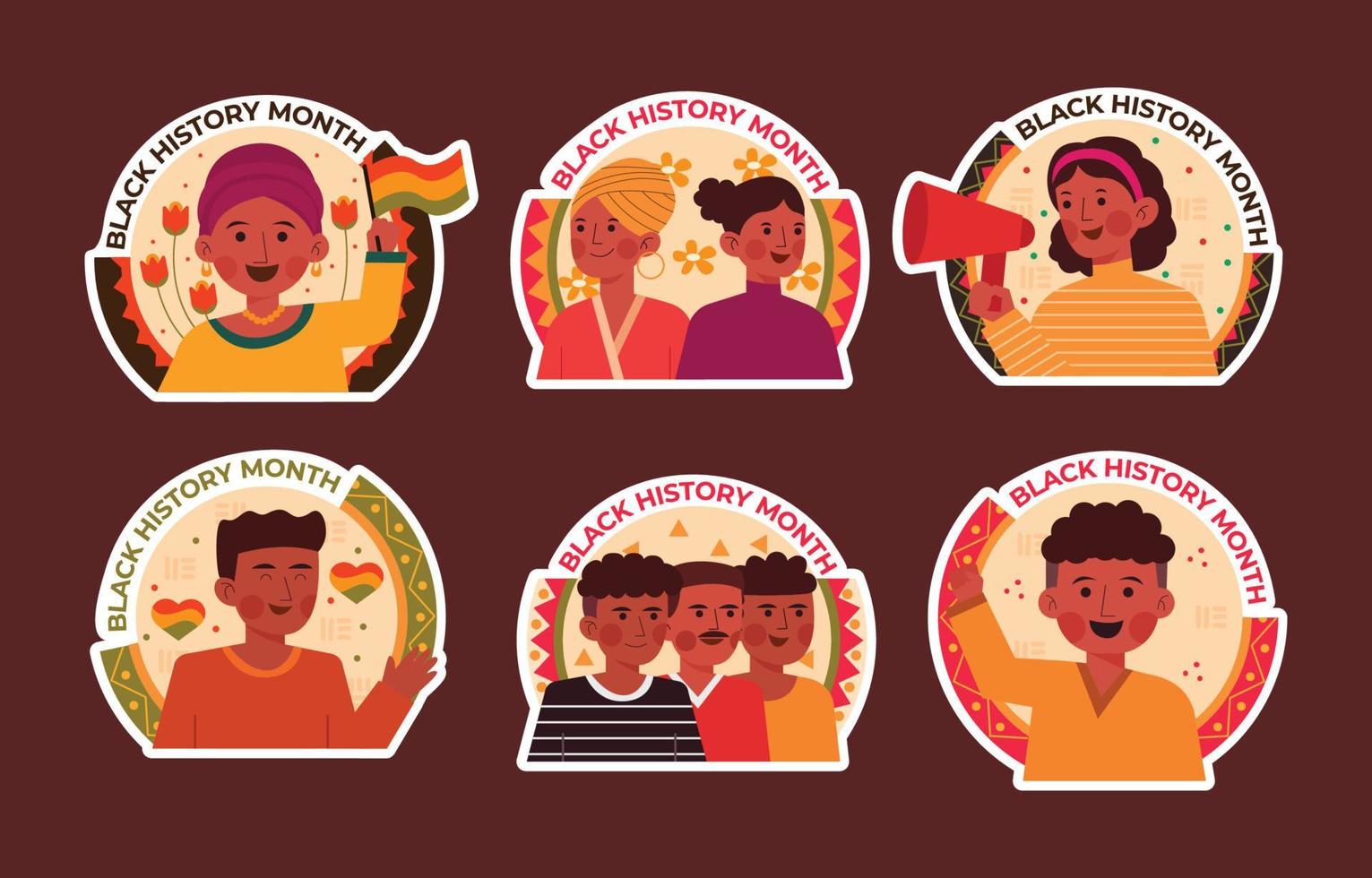 Black History Month Sticker vector