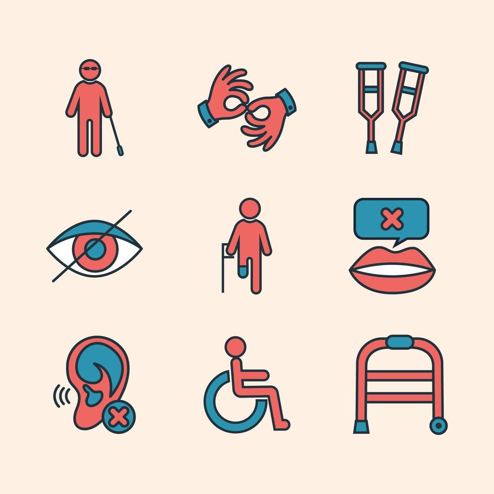 People With Disabilities Icon vector