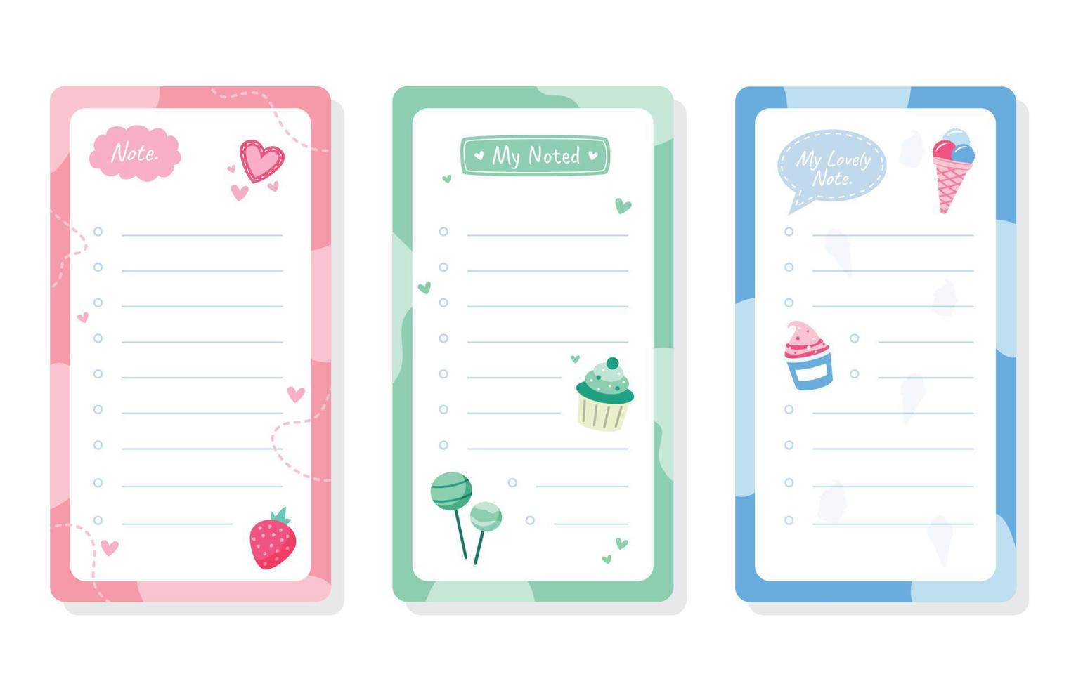 Cute Journal Paper Concept Template vector