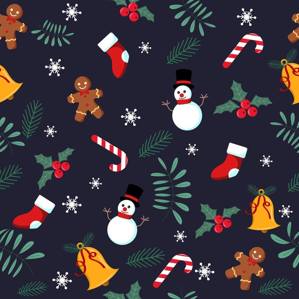 Seamless Pattern Christmas Ornament vector