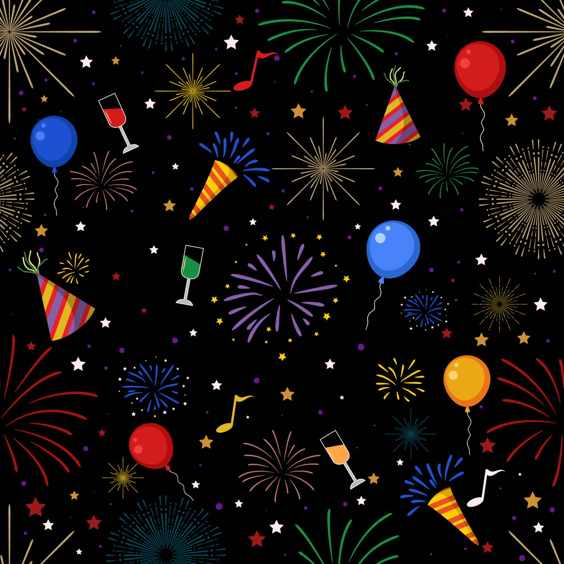 Happy New Year Seamless Pattern Background 4594382 Vector Art at Vecteezy
