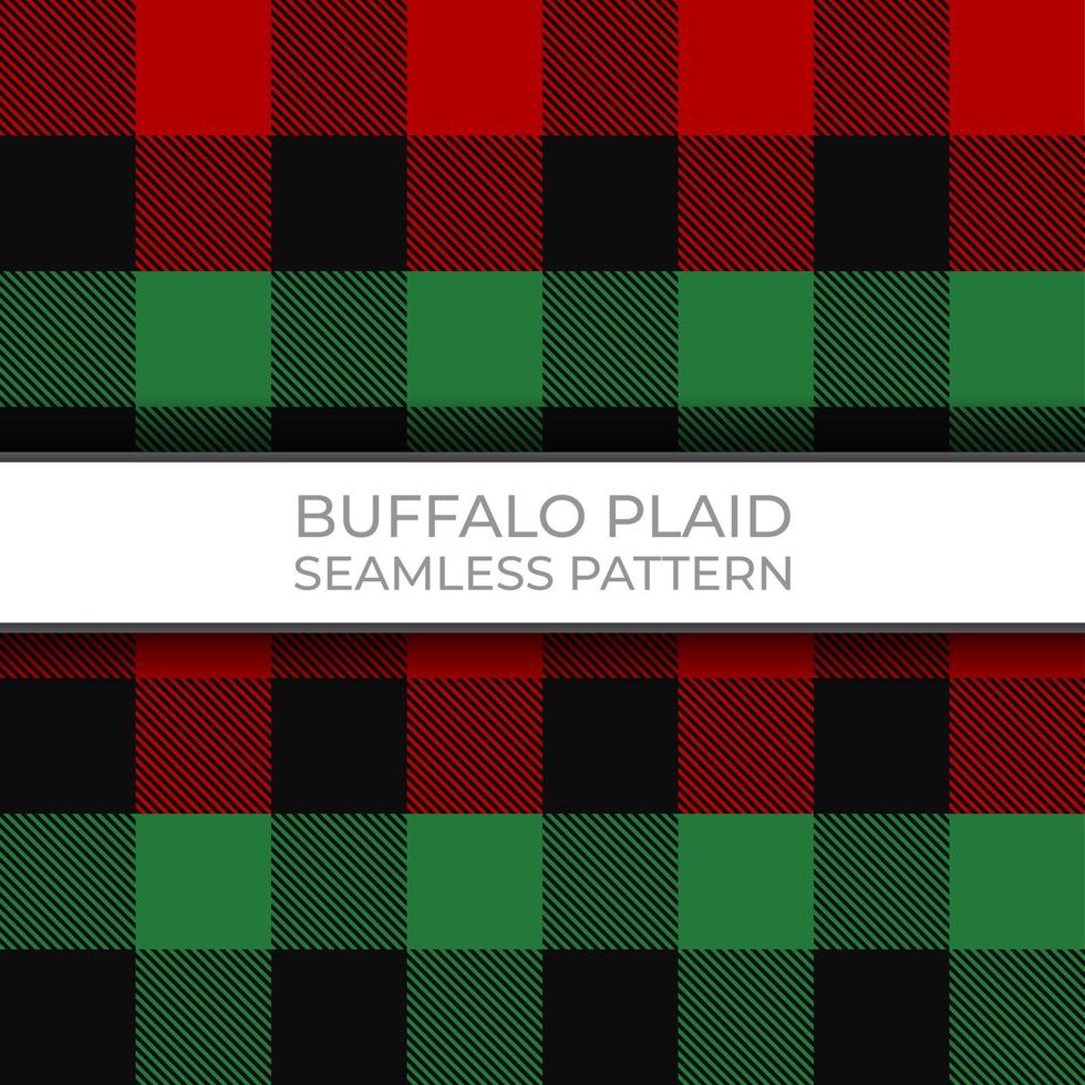 Buffalo Plaid Seamless Pattern vector
