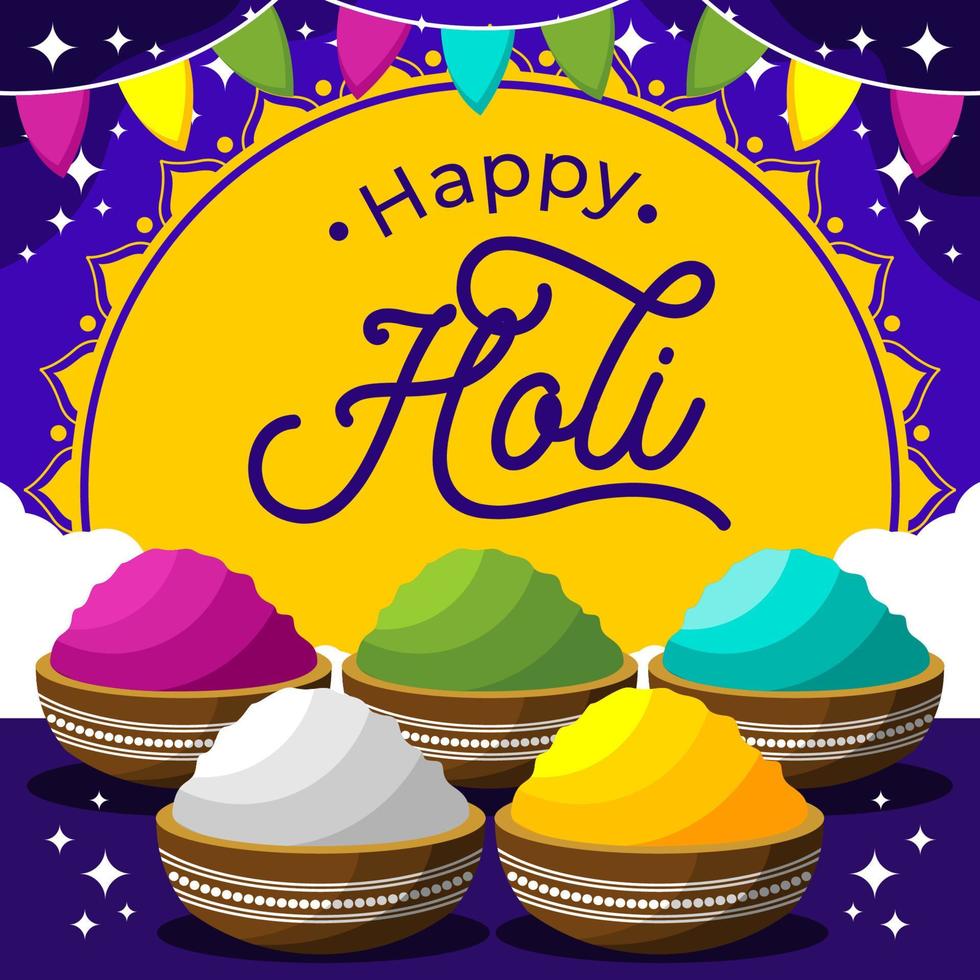 Happy Holi Festival Background vector