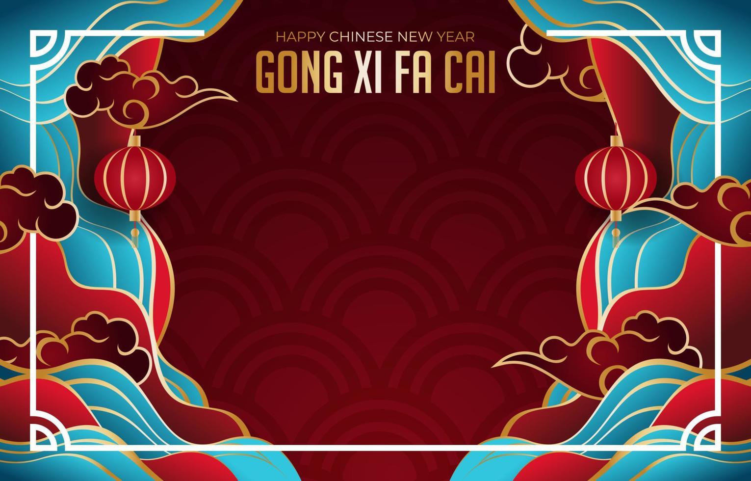 Gong Xi Fa Cai Background Template vector