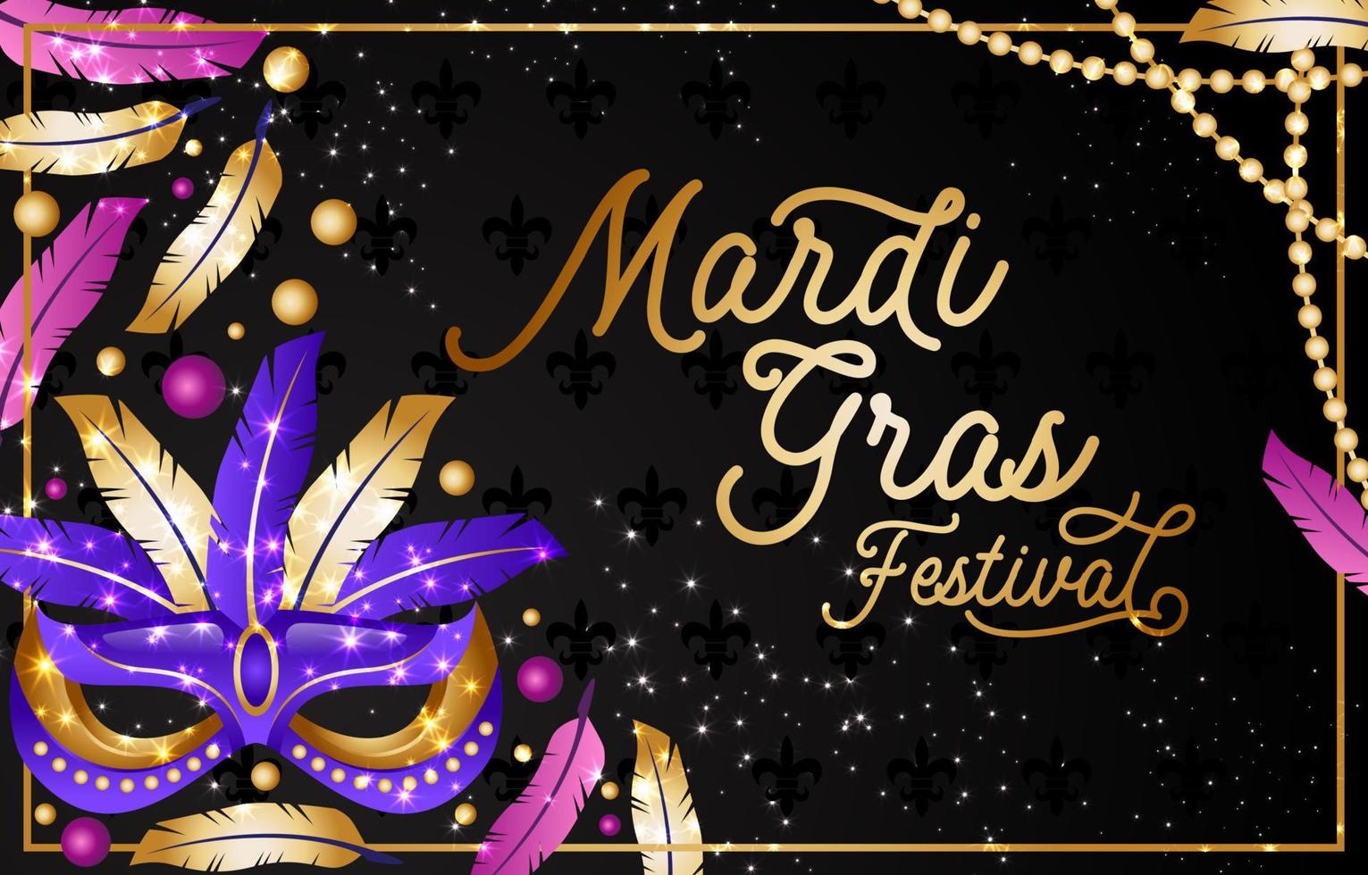 Mardi Gras Mask Festival Background vector