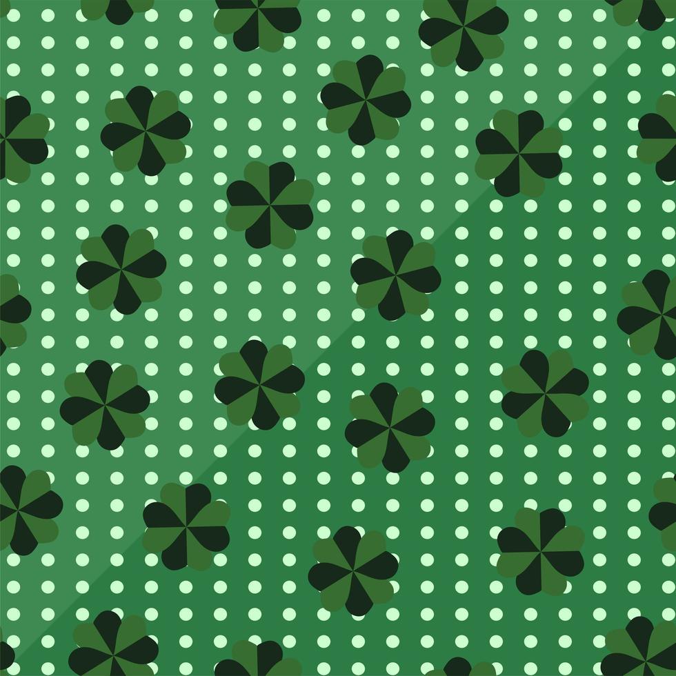 Clover St. Patricks Day pattern. Seamless vector