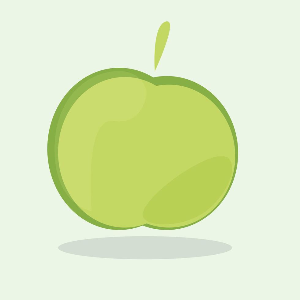 icono de manzana verde, ecología y concepto de bio alimentos vector