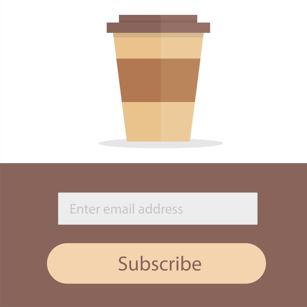 Template for subscribe to a newsletter - Coffee Modern creative concept vector