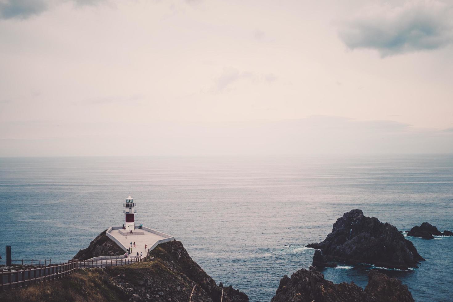 lighthouse on the coast photo