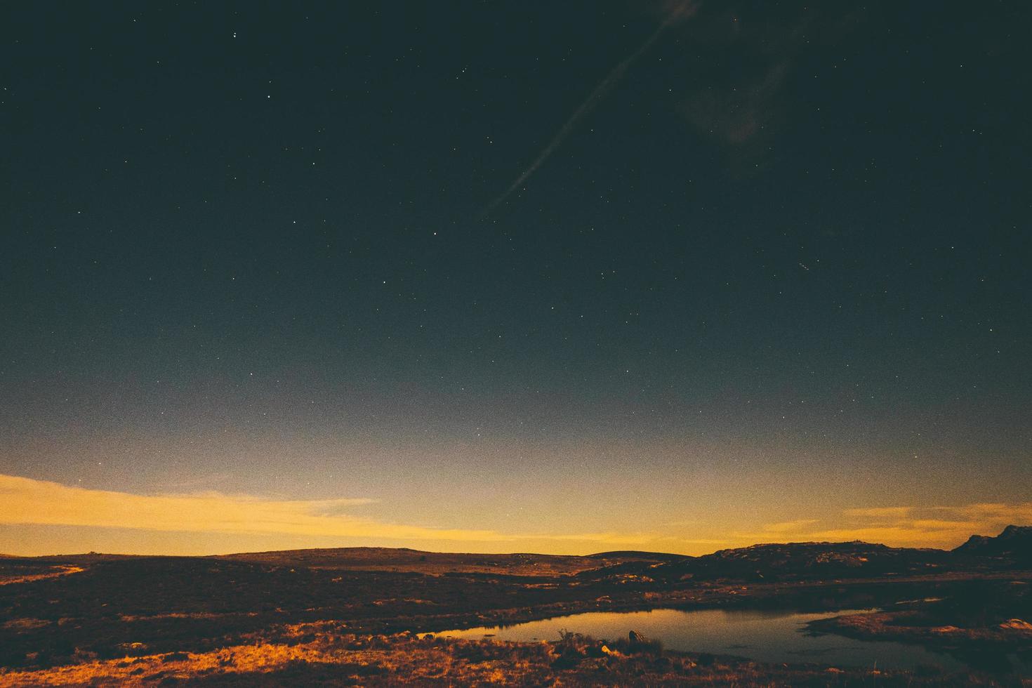 telescopio de estrellas de la noche foto