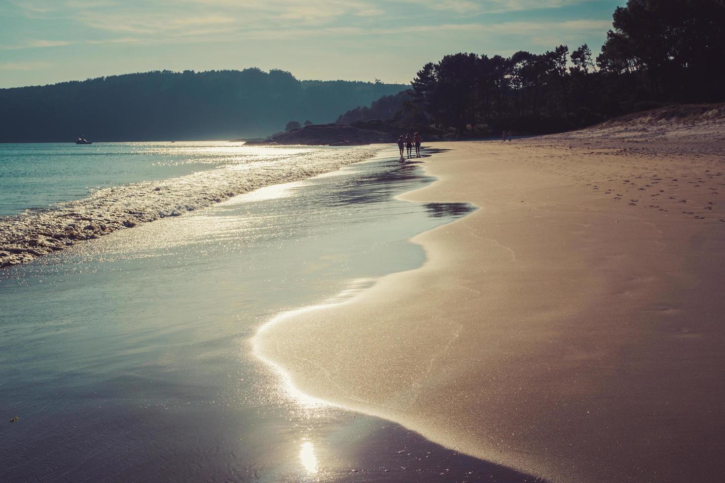 sunset beach warm photo