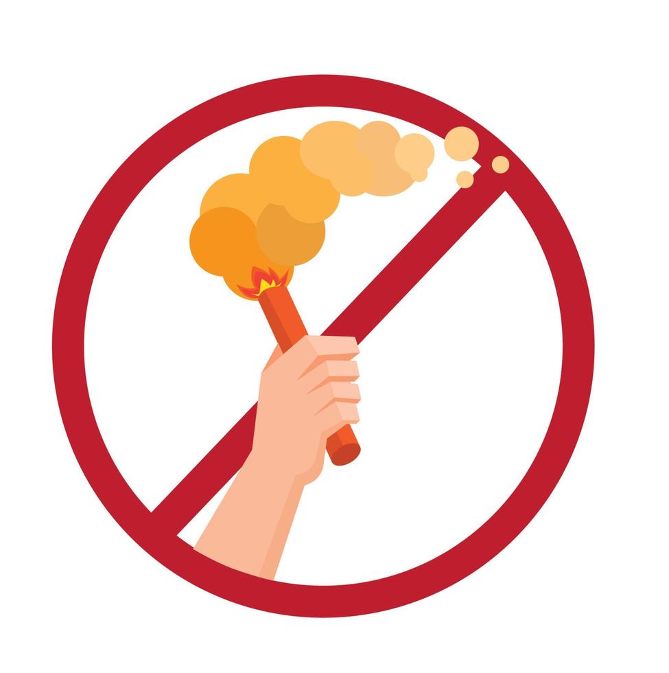 No flares symbol icon flat illustration vector