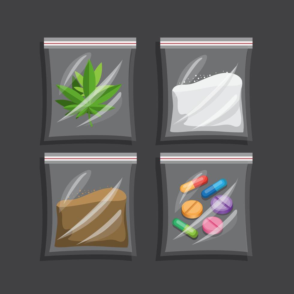 narcótico en conjunto de colección de bolsas de plástico. concepto de símbolo de drogas en vector de ilustración de dibujos animados 4595090 Vector en Vecteezy narcótico en conjunto de colección de bolsas de plástico. concepto de símbolo de drogas en vector de ilustración de dibujos animados 4595090 Vector en Vecteezy