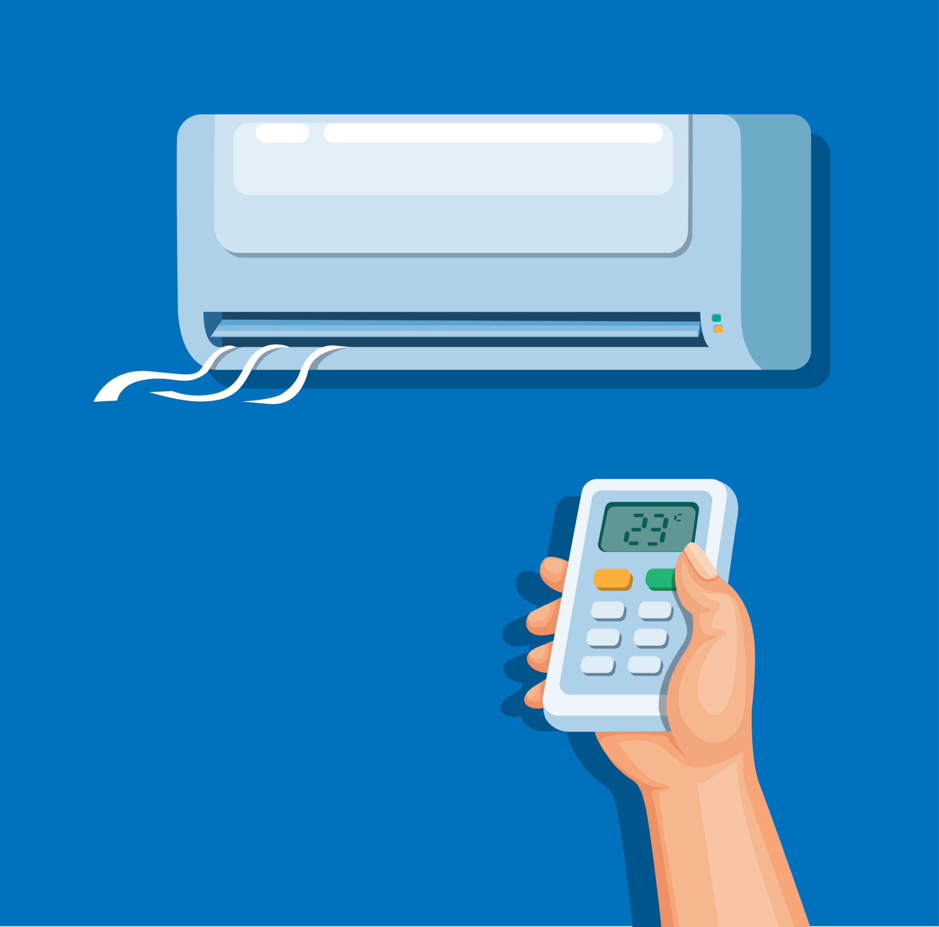 Air conditioner with remote control, electronic home concept in cartoon illustration vector 4595196 Vector Art at Vecteezy Air conditioner with remote control, electronic home concept in cartoon illustration vector 4595196 Vector Art at Vecteezy
