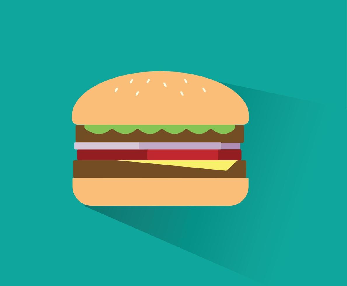 vector de diseño plano de ilustración de hamburguesa