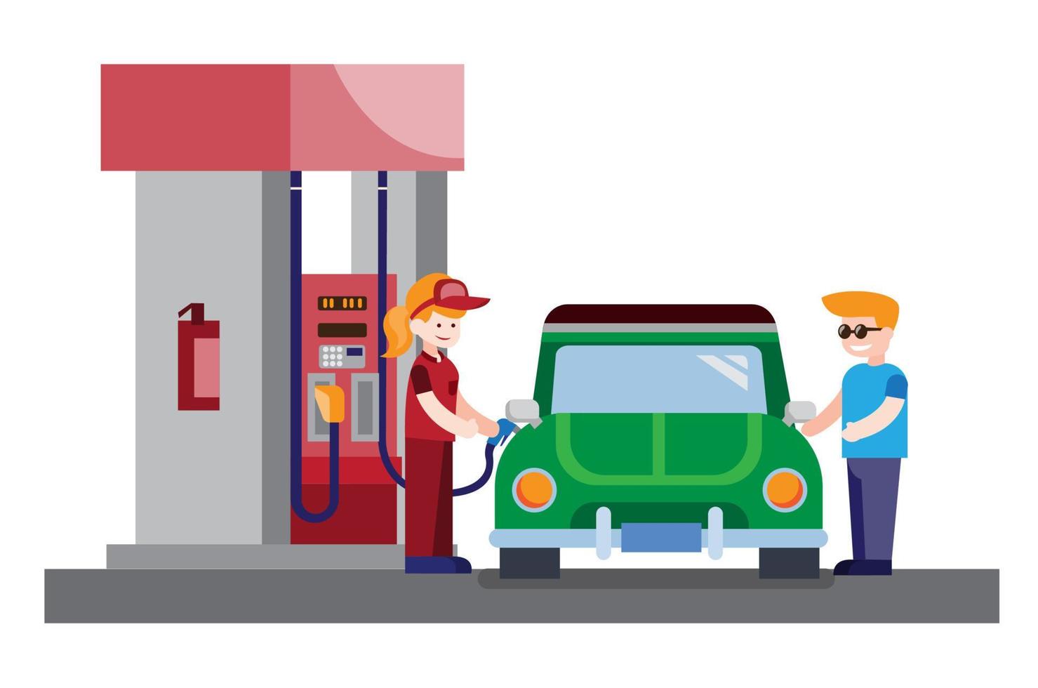 símbolo de la gasolinera, icono de ilustración vectorial vector