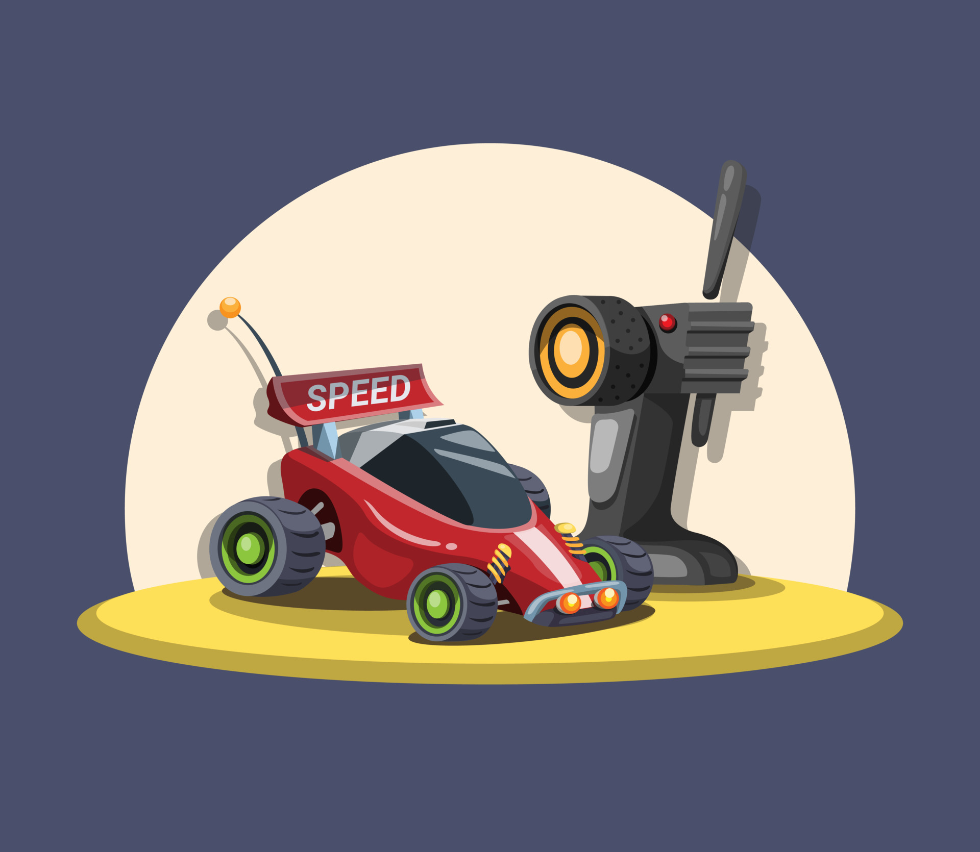 RC Car buggy with remote control in sand concept in cartoon illustration vector 4595463 Vector Art at Vecteezy RC Car buggy with remote control in sand concept in cartoon illustration vector 4595463 Vector Art at Vecteezy