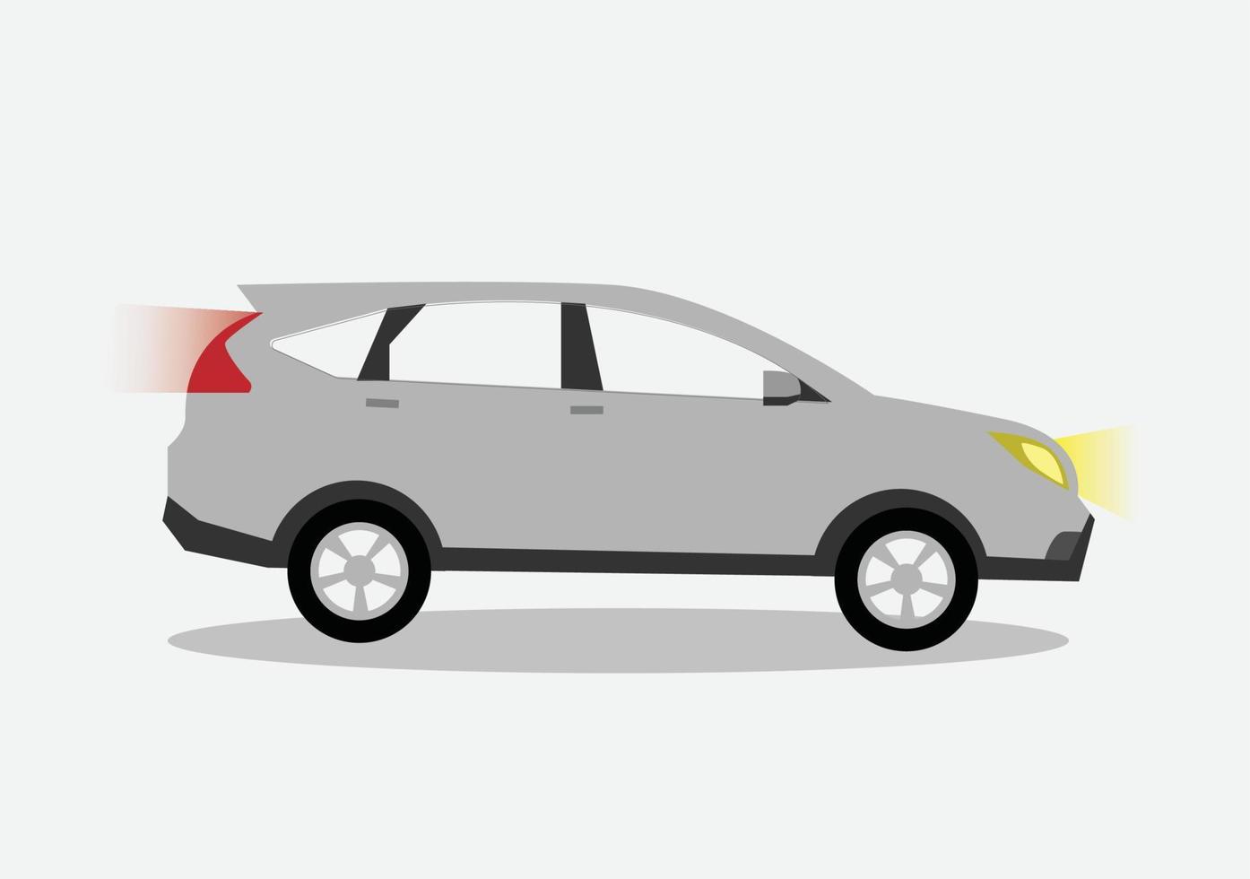 Ilustración de vector de diseño plano de suv de coche