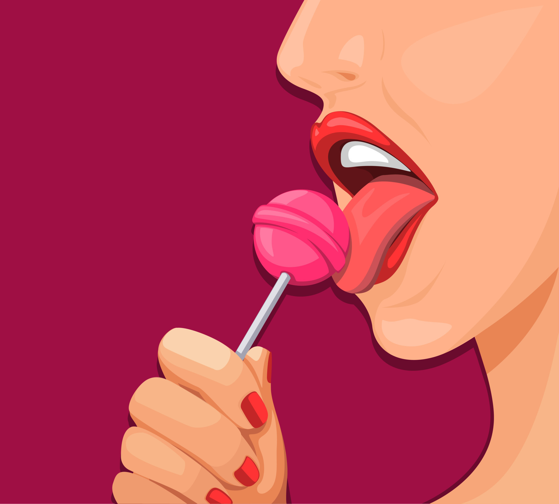 Girl open mouth and licking lollypop candy in cartoon illustration vector 4595594 Vector Art at Vecteezy Girl open mouth and licking lollypop candy in cartoon illustration vector 4595594 Vector Art at Vecteezy