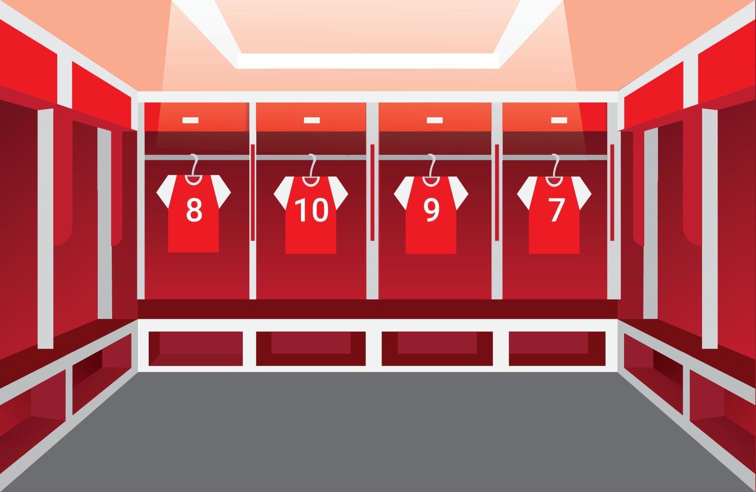 locker room, dressing room soccer team illustration vector