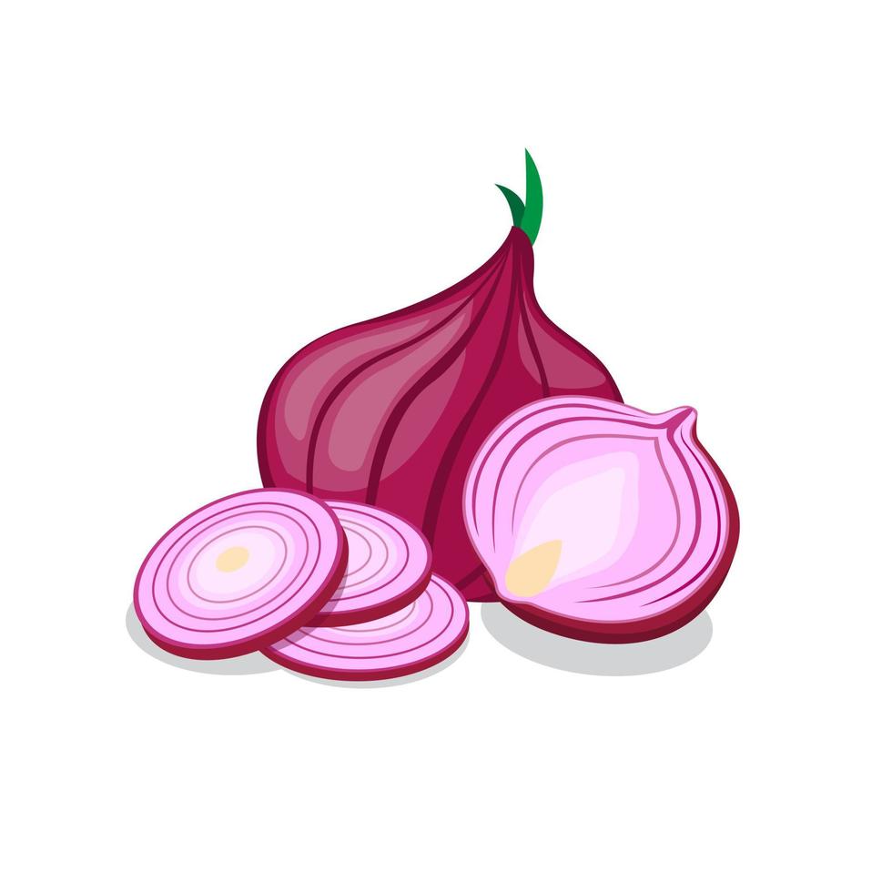 sliced and whole red union cartoon flat illustration isolated in white background editable vector