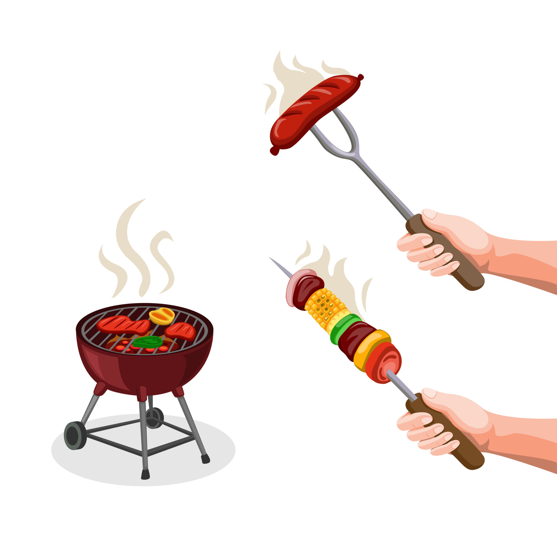 New Jersey Barbecue Party Icon Pattern Background Stock Illustration -  Download Image Now - Barbecue - Meal, Barbecue Grill, Bright - iStock