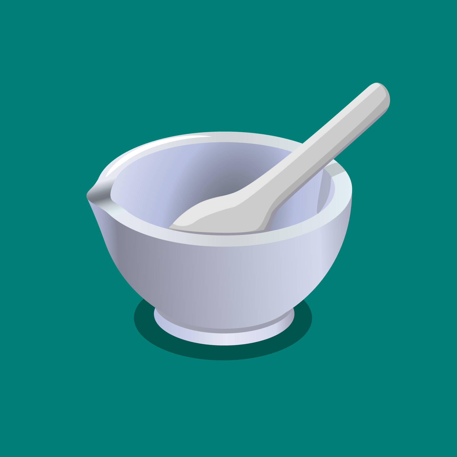 Mortar stamper in pharmacy medicine symbol concept in cartoon illustration vector 4596222 Vector