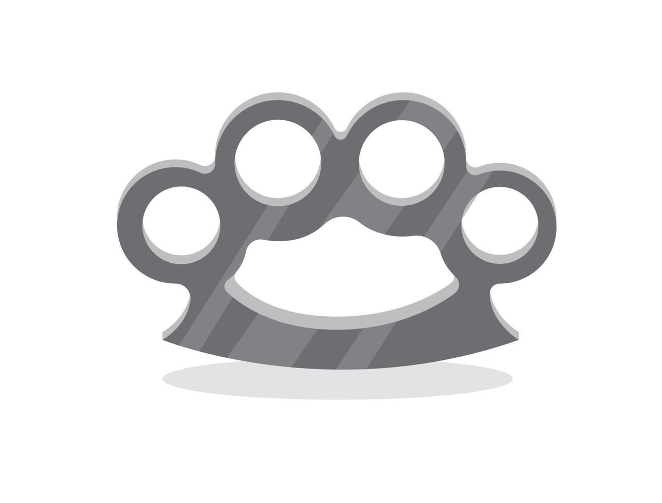 metal brass knuckles icon flat illustration vector