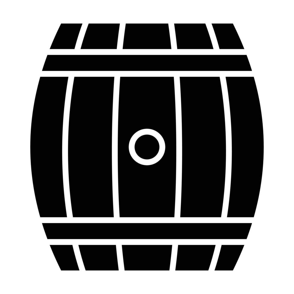 Barrel Glyph Icon vector