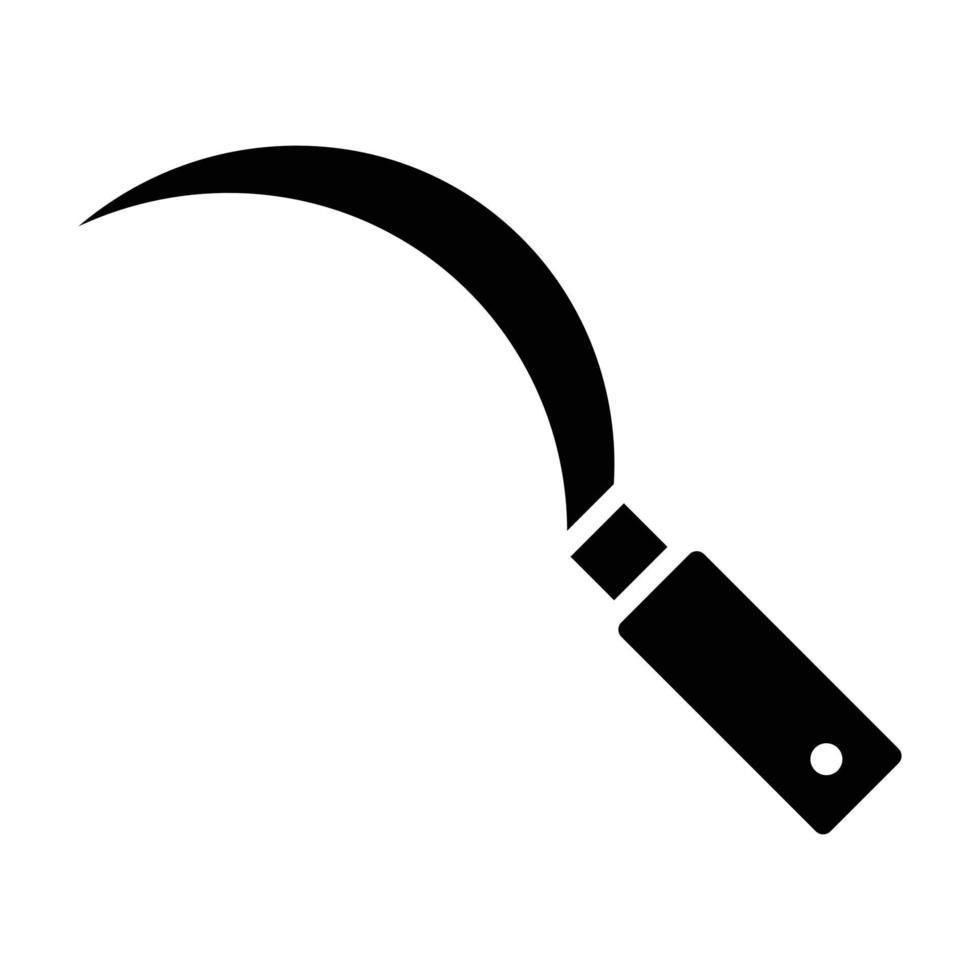 Sickle Glyph Icon vector