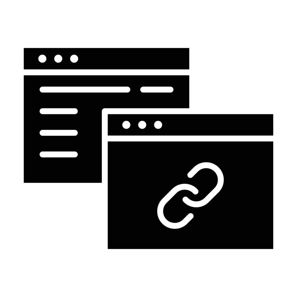 Backlink Glyph Icon vector