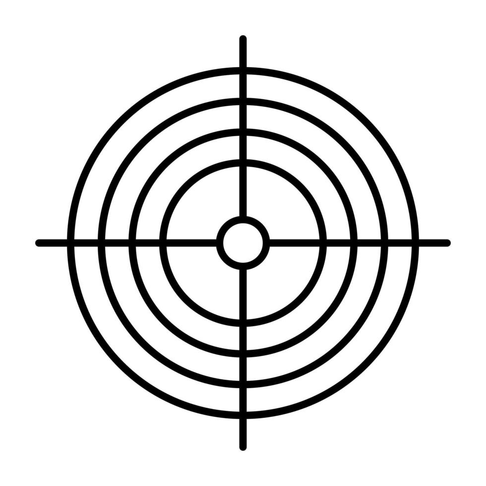 Objective Line Icon vector