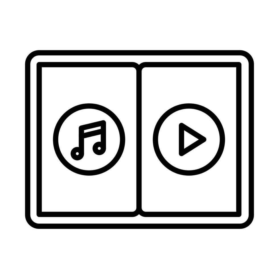 Open Book Line Icon vector