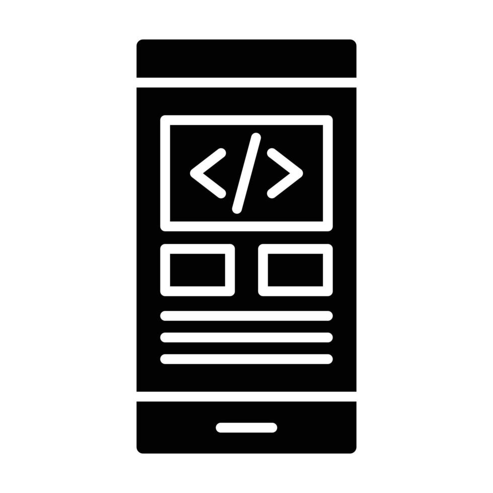 App Development Glyph Icon vector